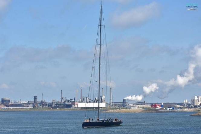 Sailing yacht Ngoni sails for the first time. Photo Credit Jan Ramaker