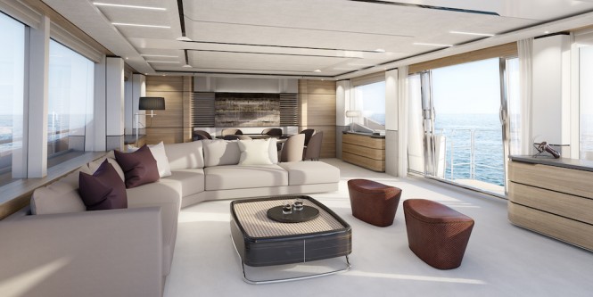 M/Y KOHUBA - Main salon Image credit: Princess Yachts