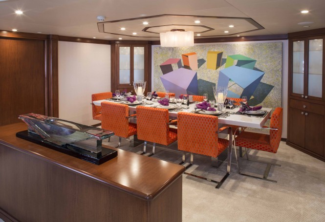 Superyacht AT LAST - Formal dining area
