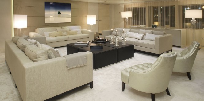 Superyacht ICON salon. Photo: Icon Yachts