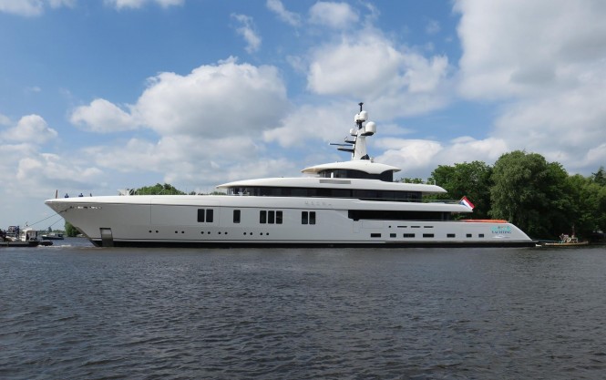 Feadship motor yacht Hasna. Photo credit Dutch Yachting