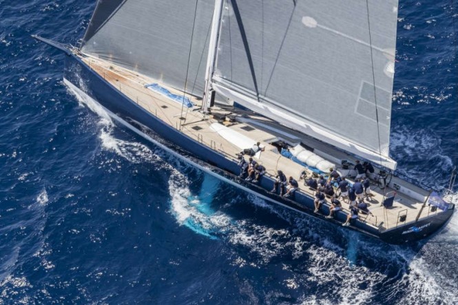 Magic Carpet³ - Winners of the Wally Class at the Loro Piana Superyacht Regatta, Sardinia, 2017. Photo credits Borlenghi, YCCS and BIM