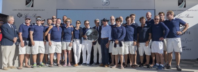 Magic Carpet³ placed 1st overall in the Wally Class at the Loro Piana Superyacht Regatta 2017. Photo credits Borlenghi, YCCS and BIM