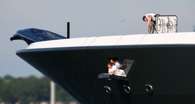 PHOENIX 2 bow detail - Photo credit Lurssen