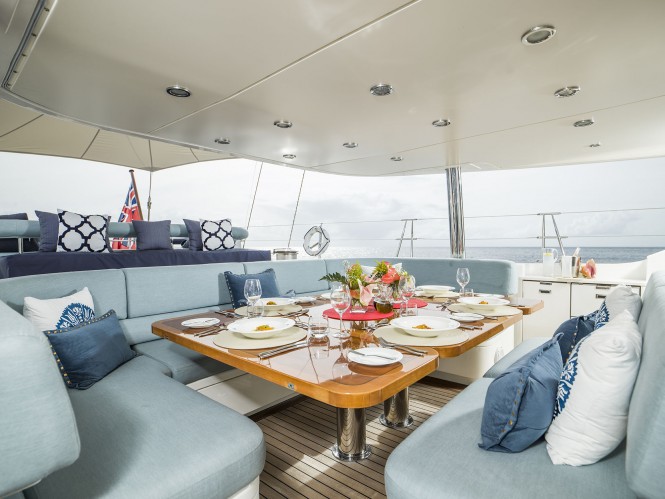 Sailing yacht TWILIGHT - Alfresco dining in the cockpit
