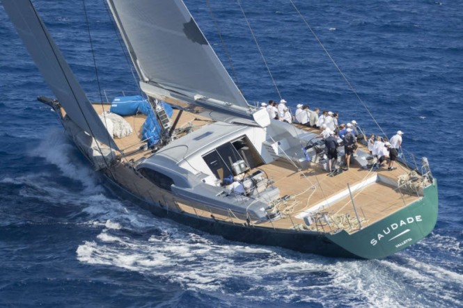 Saudade - Winners of the Superyacht Class at the Loro Piana Superyacht Regatta, Sardinia, 2017. Photo credits Borlenghi, YCCS and BIM