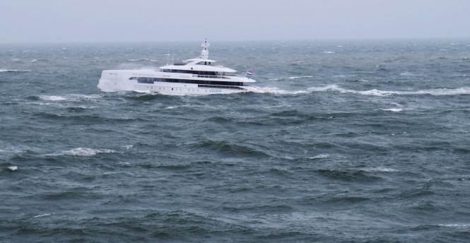 Superyacht Home in the North Sea. Photo: © Dutch Yachting