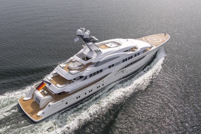 Luxury yacht ARETI - Built by Lurssen. Image credit Klaus Jordan