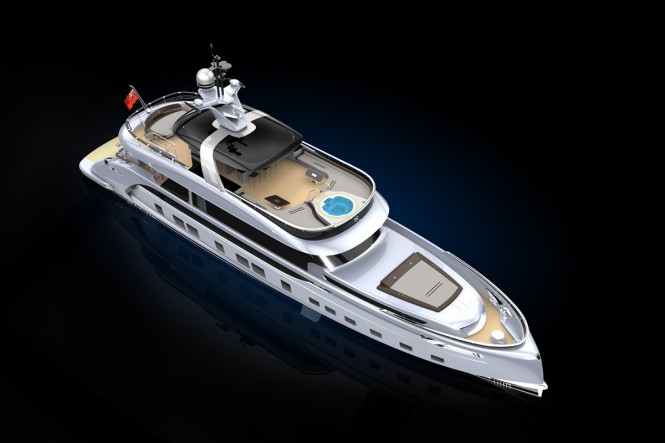 Luxury yacht GTT 115 - Currently under construction at the Dynamiq shipyard. Photo credit Dynamiq