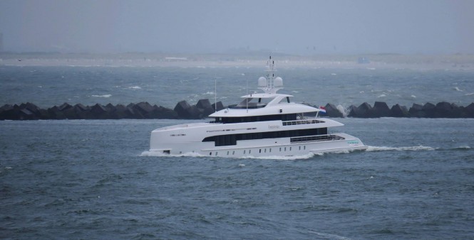 Superyacht Home in the North Sea. Photo: © Dutch Yachting