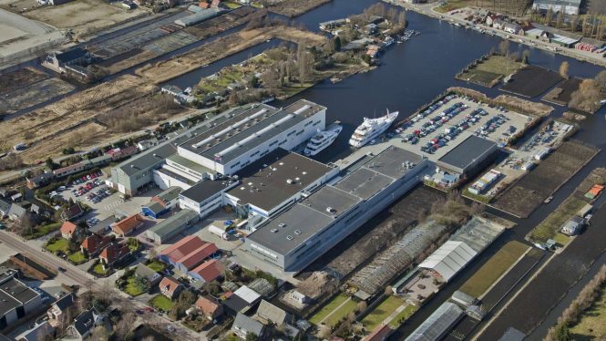 Feadship Royal de Vries yard in Aalsmeer