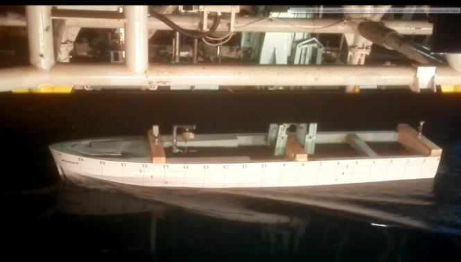 Hull 10231 tank testing in Rome, Italy