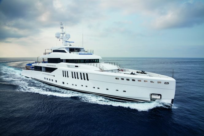 Benetti superyacht SEASENSE - On display at the Monaco Yacht Show