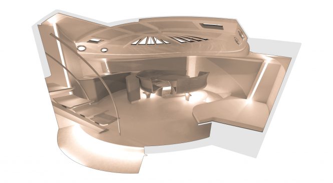 SPIRIT 111 - Salon concept. Image credit Spirit Yachts