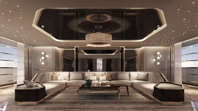 Concept interior for the MAVERICK 55 from Rossinavi