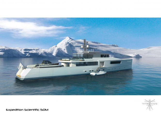 Phillippe Briand-Vitruvius Yachts 50m Scientific Explorer Yacht