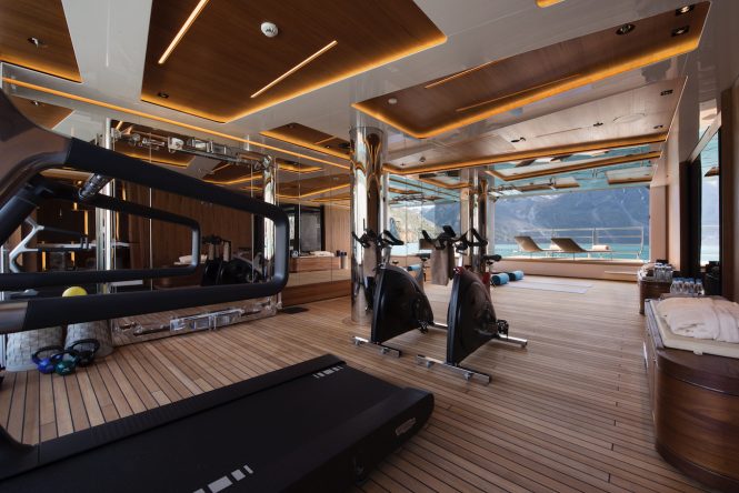 CLOUDBREAK onboard gym with amazing views and access to the beach club