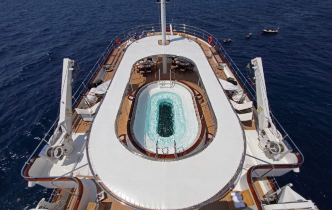 Sherakhan - view of the pool deck from above