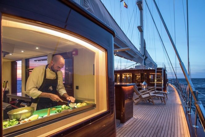 Mouthwatering Michelin star delicacies aboard luxury sailing yacht SATORI
