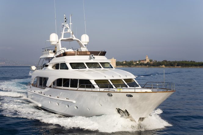 SALU motor yacht cruising in the Mediterranean