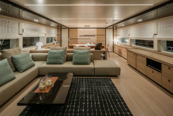 main saloon aboard HYHMA