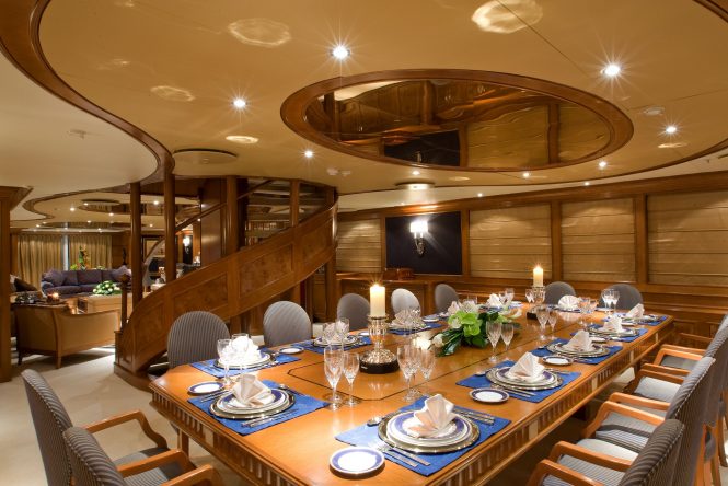 elegant dining and saloon