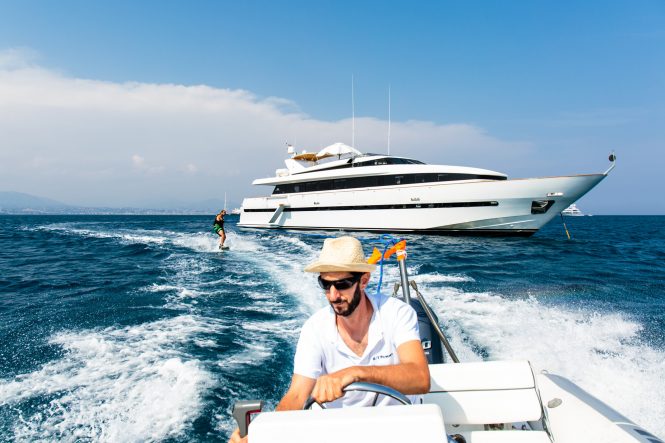 Enjoying the water toys on holidays with PAS ENCORE