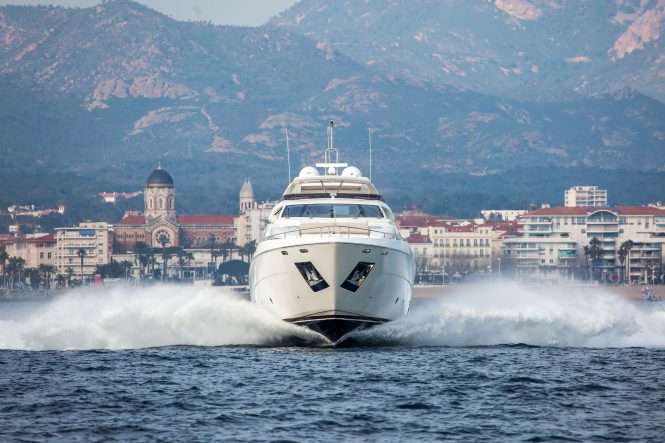 Ferretti 96 JAG'B available for charter in the Western Mediterranean