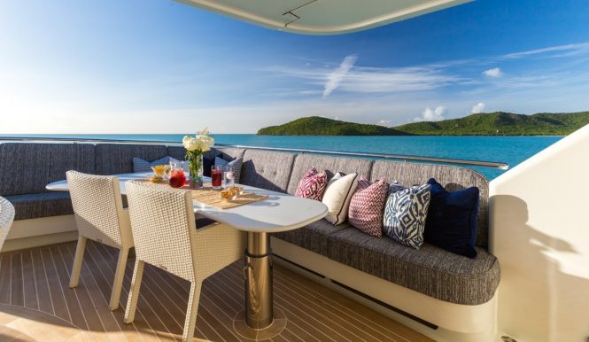 Outdoor dining seating area