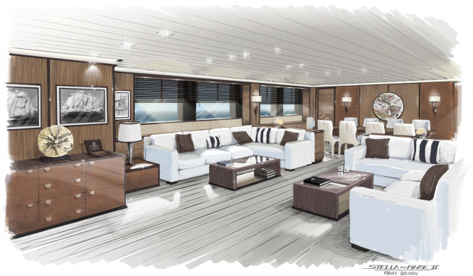 Saloon rendering - Stella Di Mare