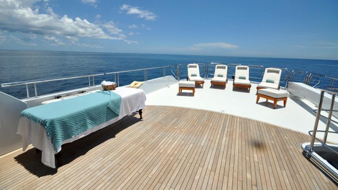 sunbathing and massage table