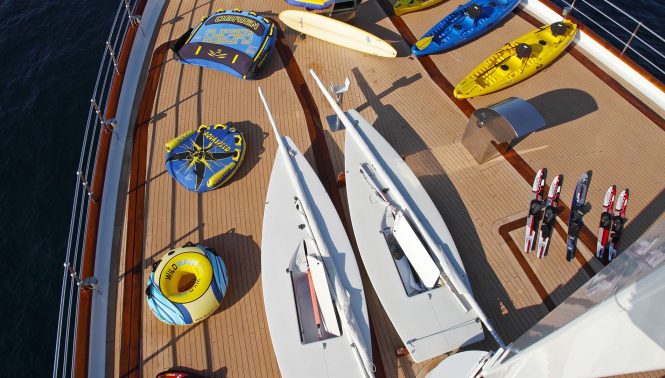 A great water toys selection available for guests