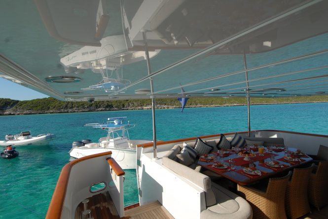 Aft deck with tenders
