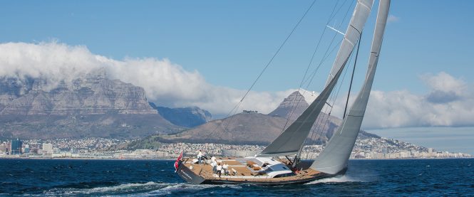 Luxury sailing yacht CROSSBOW sailing in the Mediterranean