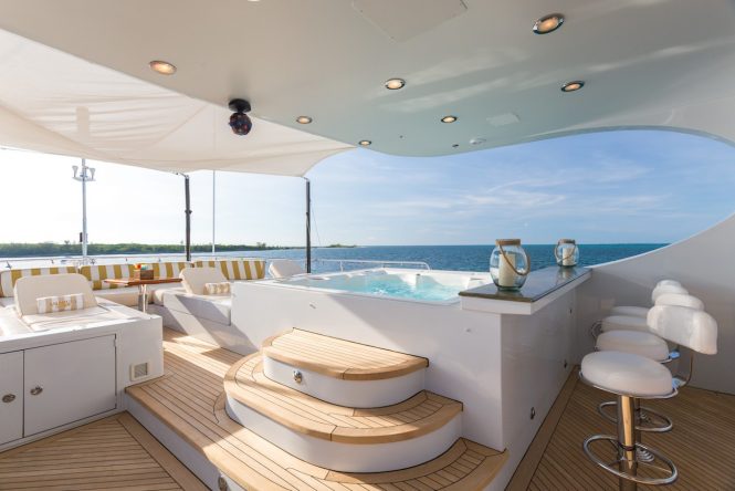 The popular Jacuzzi tub aboard superyacht