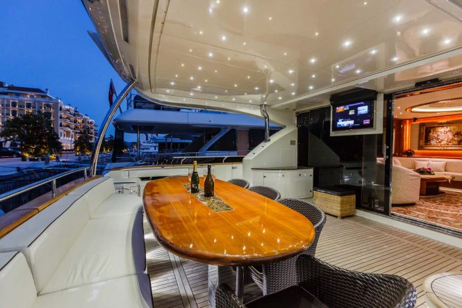 spacious aft deck