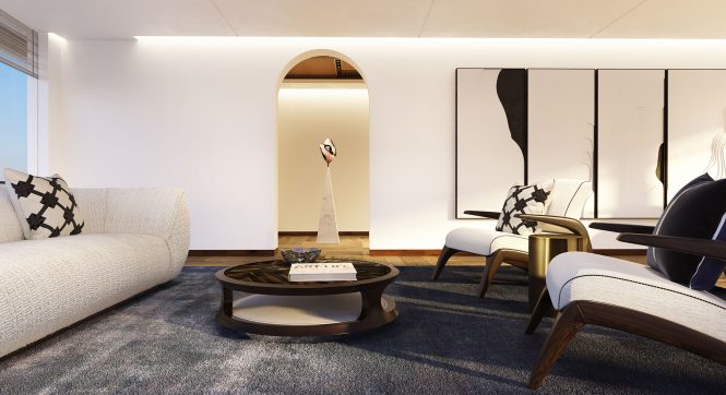 Owner suite lounge upper deck 