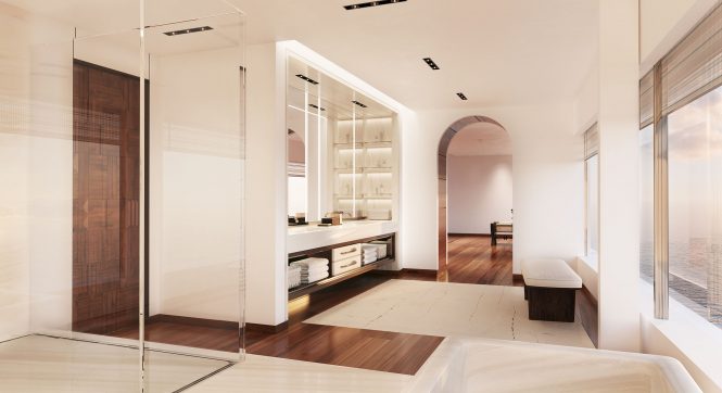 Owner suite bathroom main deck