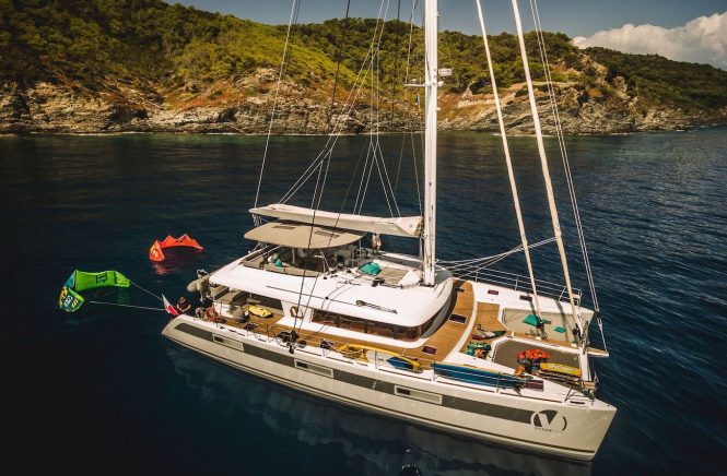Aerial view of OCEAN VIEW catamaran