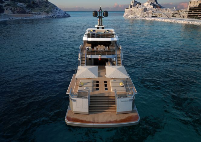 Aft decks and beach club