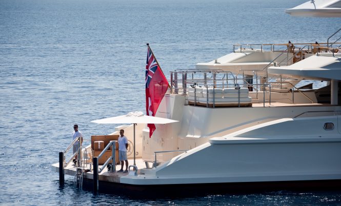 At deck and swimming platform