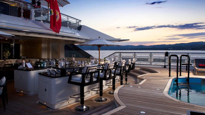 Bar by the swimming pool