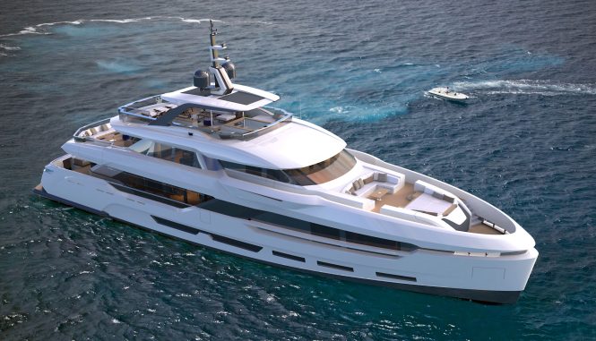 DOM123 under construction by Cerri Cantieri Navali