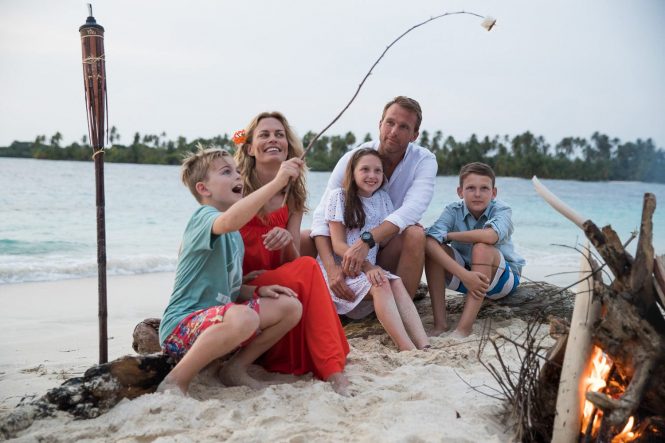 Evenings on the beach with family