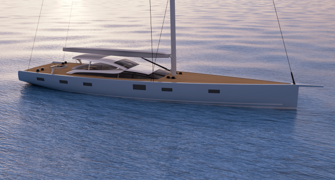 Sailing yacht LIARA under construction at Baltic Yachts