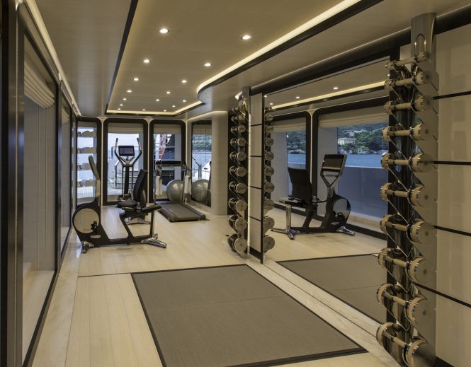 fully-equipped gymnasium