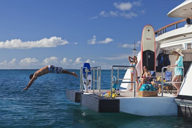 Beach club for unlimited fun on board