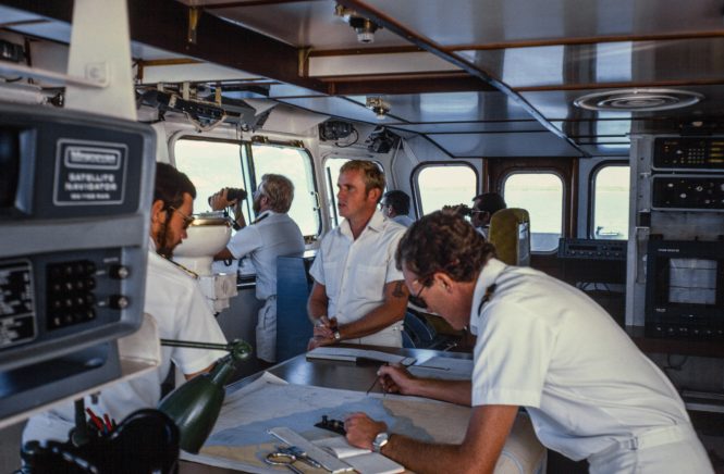 Special Sea Dutymen closed up. Photographed during entry in Cairns after a sea passage from Vanuatu. HMAS Flinders was soon to enter refit. In Cairns, Queensland, Australia. Photo © Stephen Swayne