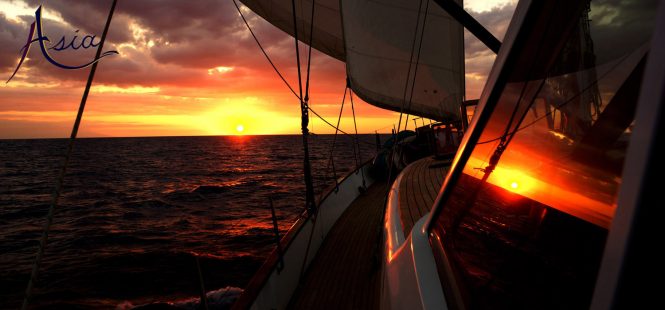 cruising into sunset