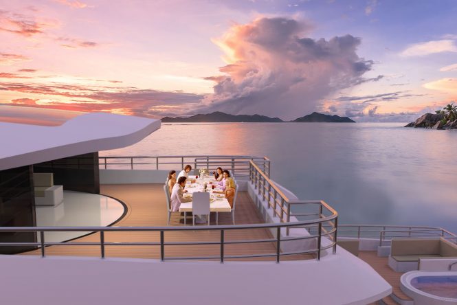 Dinner in the Seychelles